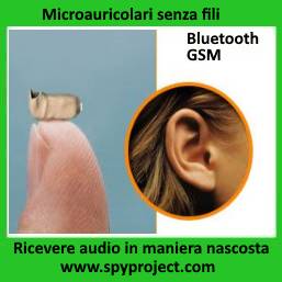 Microauricolari senza fili nascosto audio