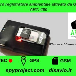 Micro registratore ambientale attivato da GSM