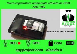 Micro registratore ambientale attivato da GSM