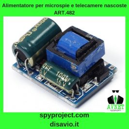 alimentatore microspie telecamere nascoste