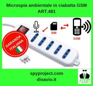 microspia ambientale in ciabatta GSM