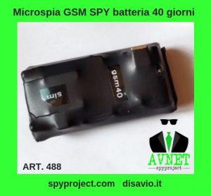 Microspia GSM SPY batteria 40 giorni art.488